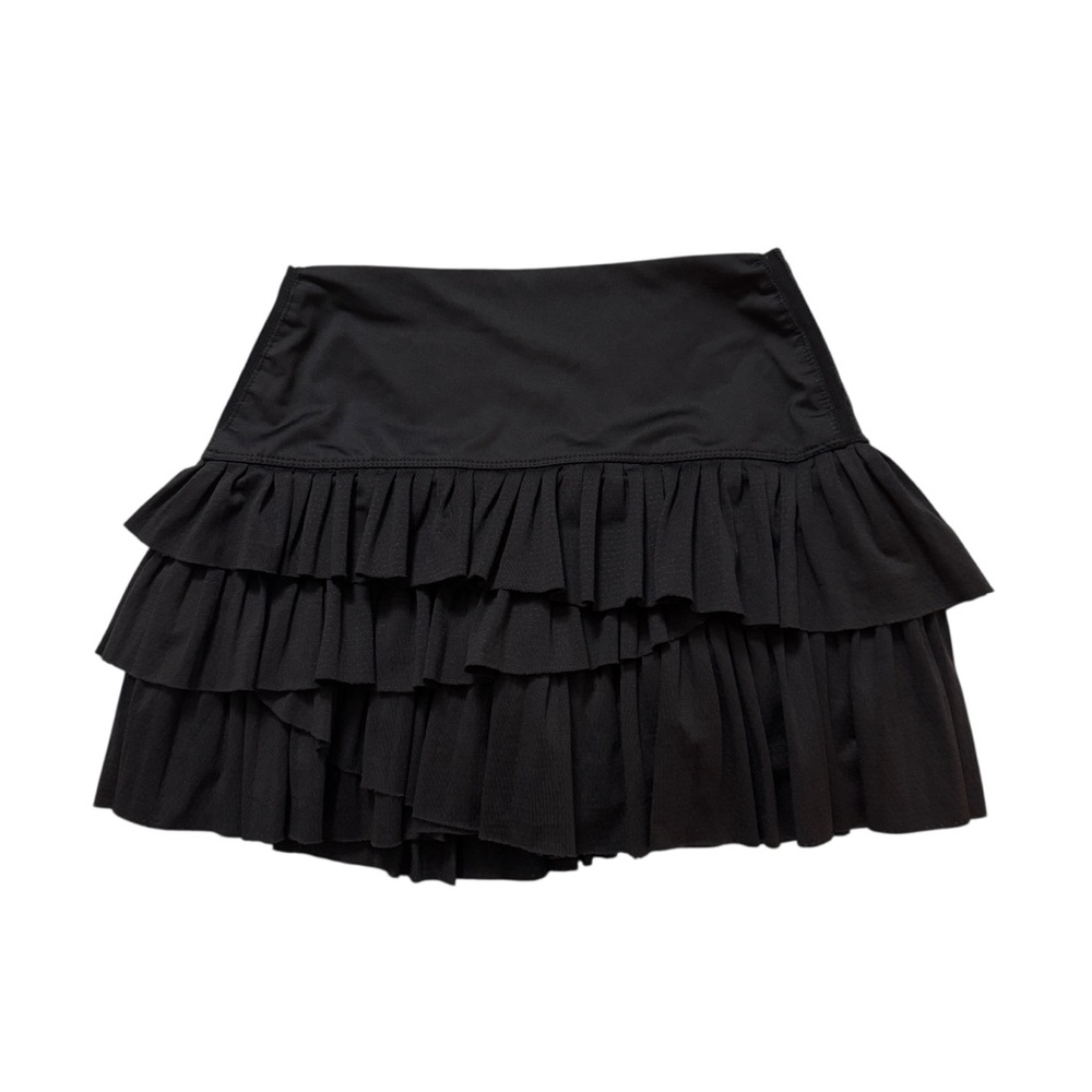 🌴Lucky in Love Black Ruffled Skirt Tennis Pickleball Golf Size Small